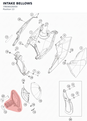 Diagram preview: INTAKE BELLOWS (79606026000)