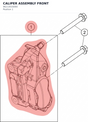 Diagram preview: CALIPER ASSEMBLY FRONT (96213016000)