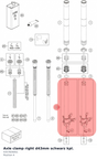 Diagram preview: Axle clamp right d43mm schwarz kpl. (43578260S1)