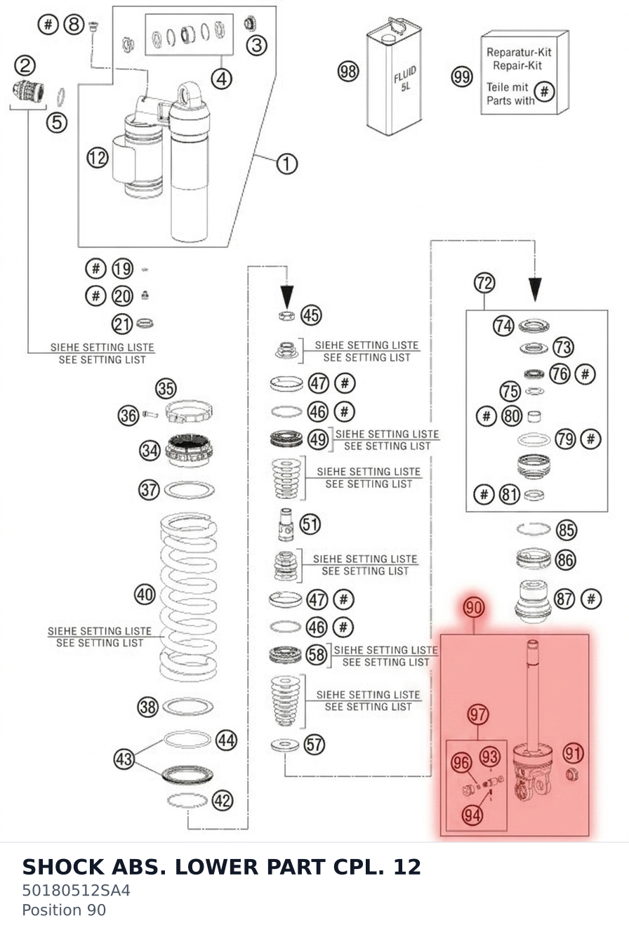 Diagram preview: SHOCK ABS. LOWER PART CPL.  12 (50180512SA4)