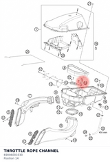 Diagram preview: THROTTLE ROPE CHANNEL (69006001030)