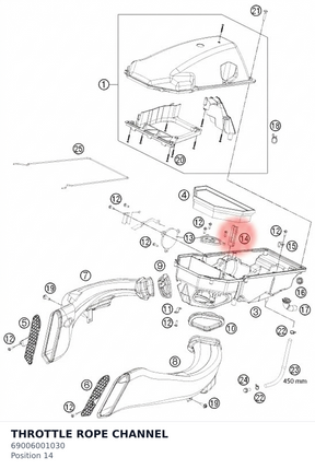 Diagram preview: THROTTLE ROPE CHANNEL (69006001030)