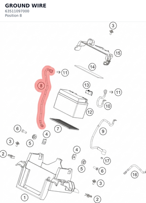 Diagram preview: GROUND WIRE (63511097000)