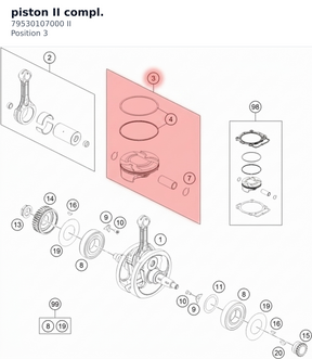 Diagram preview: piston II compl. (79530107000 II)