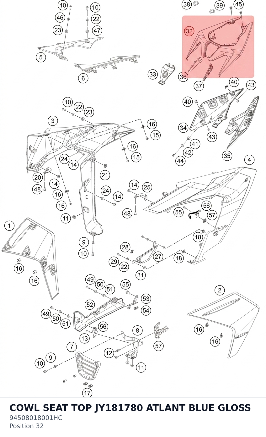 Diagram preview: COWL SEAT TOP JY181780 ATLANT BLUE GLOSS (94508018001HC)
