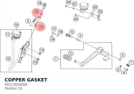Diagram preview: COPPER GASKET (90113026000)