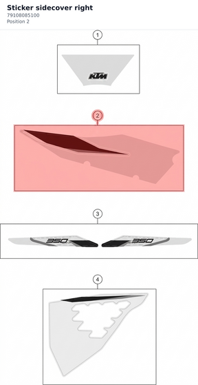 Diagram preview: Sticker sidecover right (79108085100)