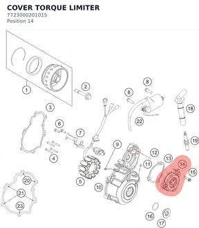 Diagram preview: COVER TORQUE LIMITER (7723000201015)
