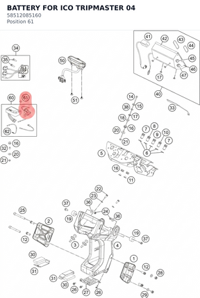 Diagram preview: BATTERY FOR ICO TRIPMASTER  04 (58512085160)