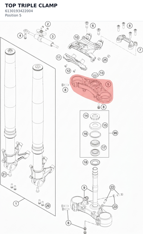 Diagram preview: TOP TRIPLE CLAMP (6130193422004)