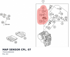 Diagram preview: MAP SENSOR CPL. 07 (75041085044)
