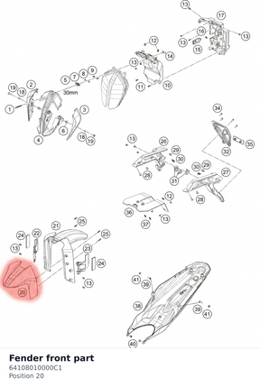Diagram preview: Fender front part (64108010000C1)