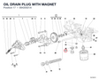 OIL DRAIN PLUG WITH MAGNET 89420021A diagram position