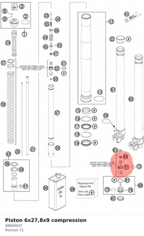 Diagram preview: Piston 6x27,8x9 compression (48600047)
