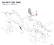 CAP SET, FUEL TANK 89520011A diagram position