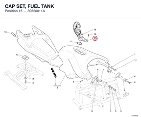 CAP SET, FUEL TANK 89520011A diagram position