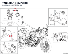 TANK CAP COMPLETE 89520501CA diagram position