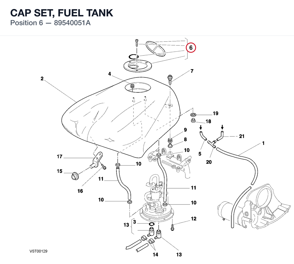 CAP SET, FUEL TANK