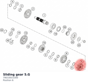 Diagram preview: Sliding gear 5.G (79033015300)