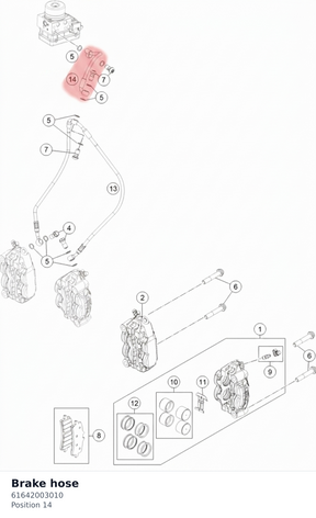 Diagram preview: Brake hose (61642003010)