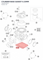Diagram preview: CYLINDER BASE GASKET 0.25MM (54830030025)