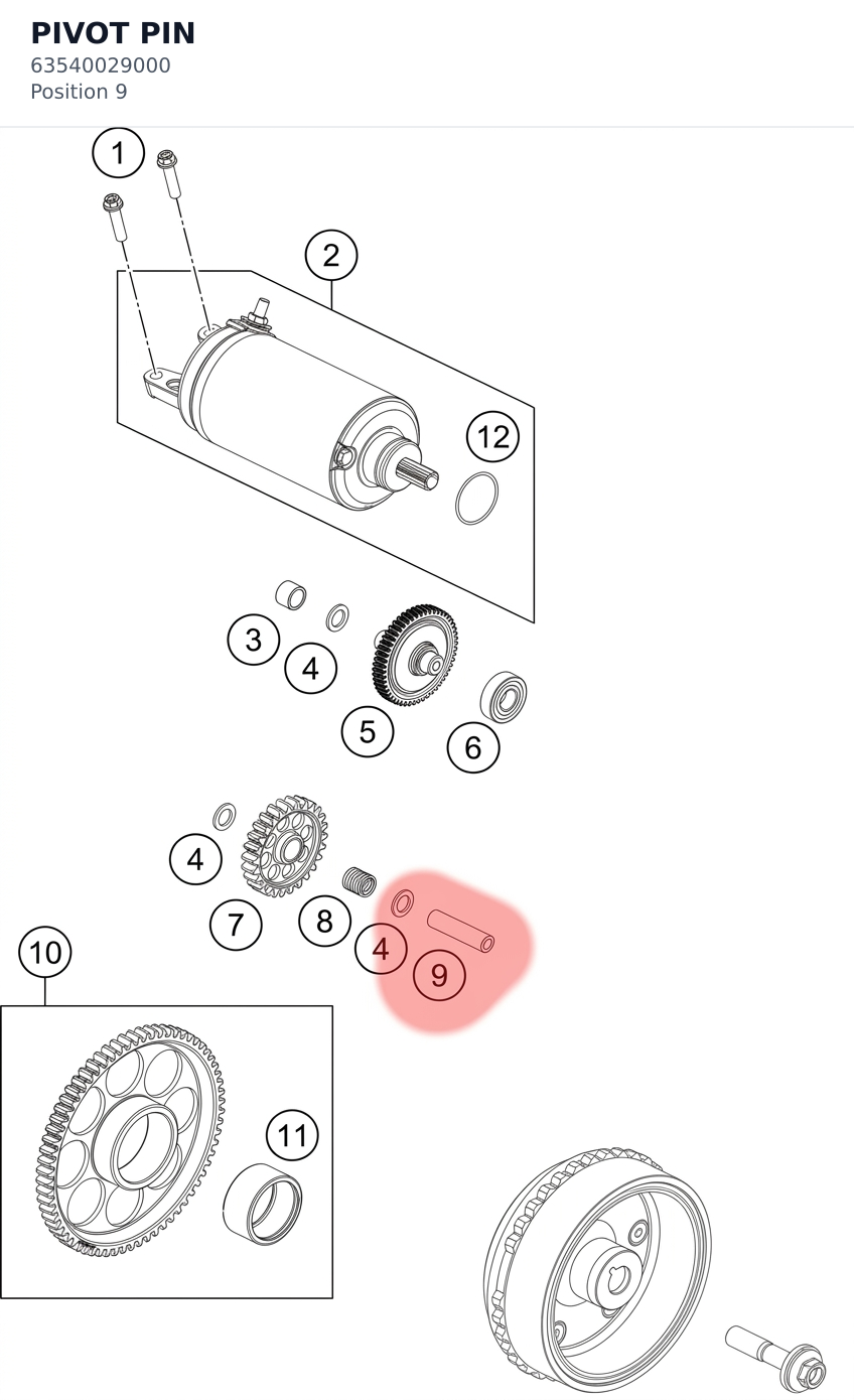 Diagram preview: PIVOT PIN (63540029000)