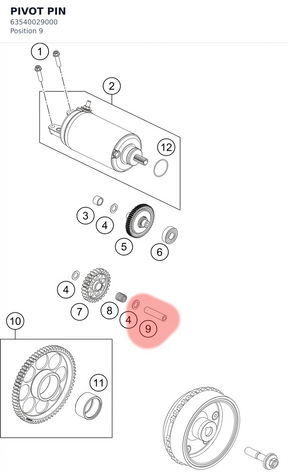 Diagram preview: PIVOT PIN (63540029000)