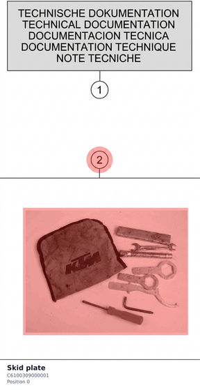 Diagram preview: Skid plate (C6100309000001)