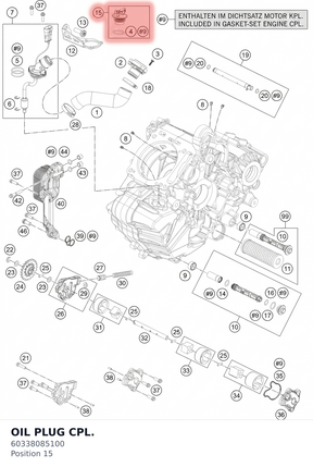Diagram preview: OIL PLUG CPL. (60338085100)