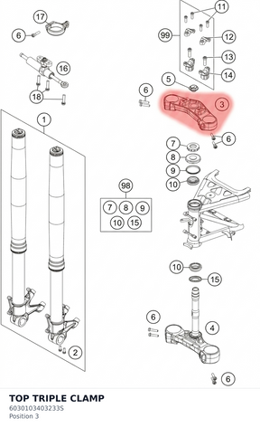 Diagram preview: TOP TRIPLE CLAMP (6030103403233S)