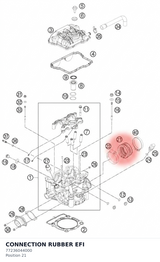 Diagram preview: CONNECTION RUBBER EFI (77236044000)