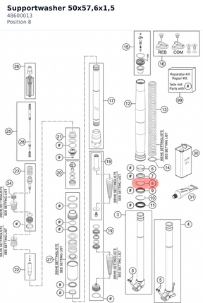Diagram preview: Supportwasher 50x57,6x1,5 (48600013)
