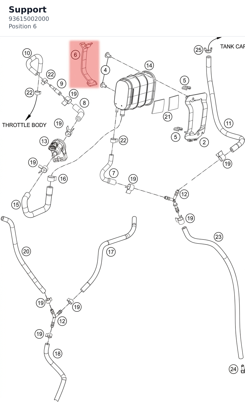 Diagram preview: Support (93615002000)