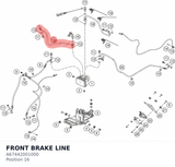 Diagram preview: FRONT BRAKE LINE (A67442001000)
