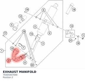 Diagram preview: EXHAUST MANIFOLD (76405007000)
