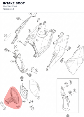 Diagram preview: INTAKE BOOT (79406026000)
