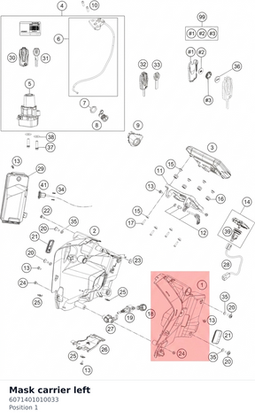 Diagram preview: Mask carrier left (6071401010033)