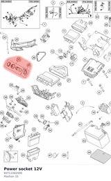 Diagram preview: Power socket 12V (60711042000)