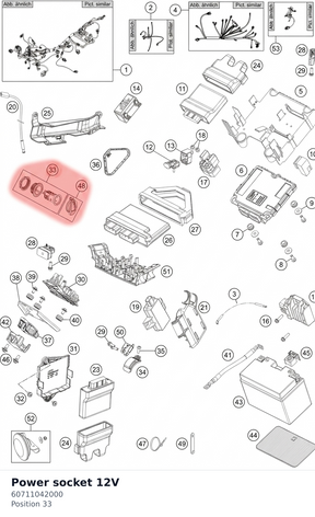 Diagram preview: Power socket 12V (60711042000)