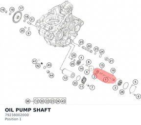Diagram preview: OIL PUMP SHAFT (79238002000)