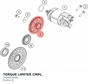 Diagram preview: TORQUE LIMITER CMPL. (79540016000)