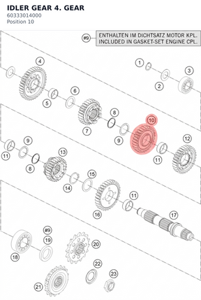 Diagram preview: IDLER GEAR 4. GEAR (60333014000)