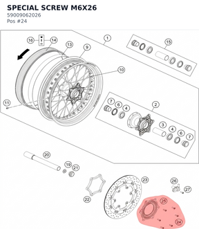 Diagram preview: SPECIAL SCREW M6X26 (59009062026)