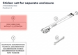 Diagram preview: Sticker set for separate enclosure (A46008092400)
