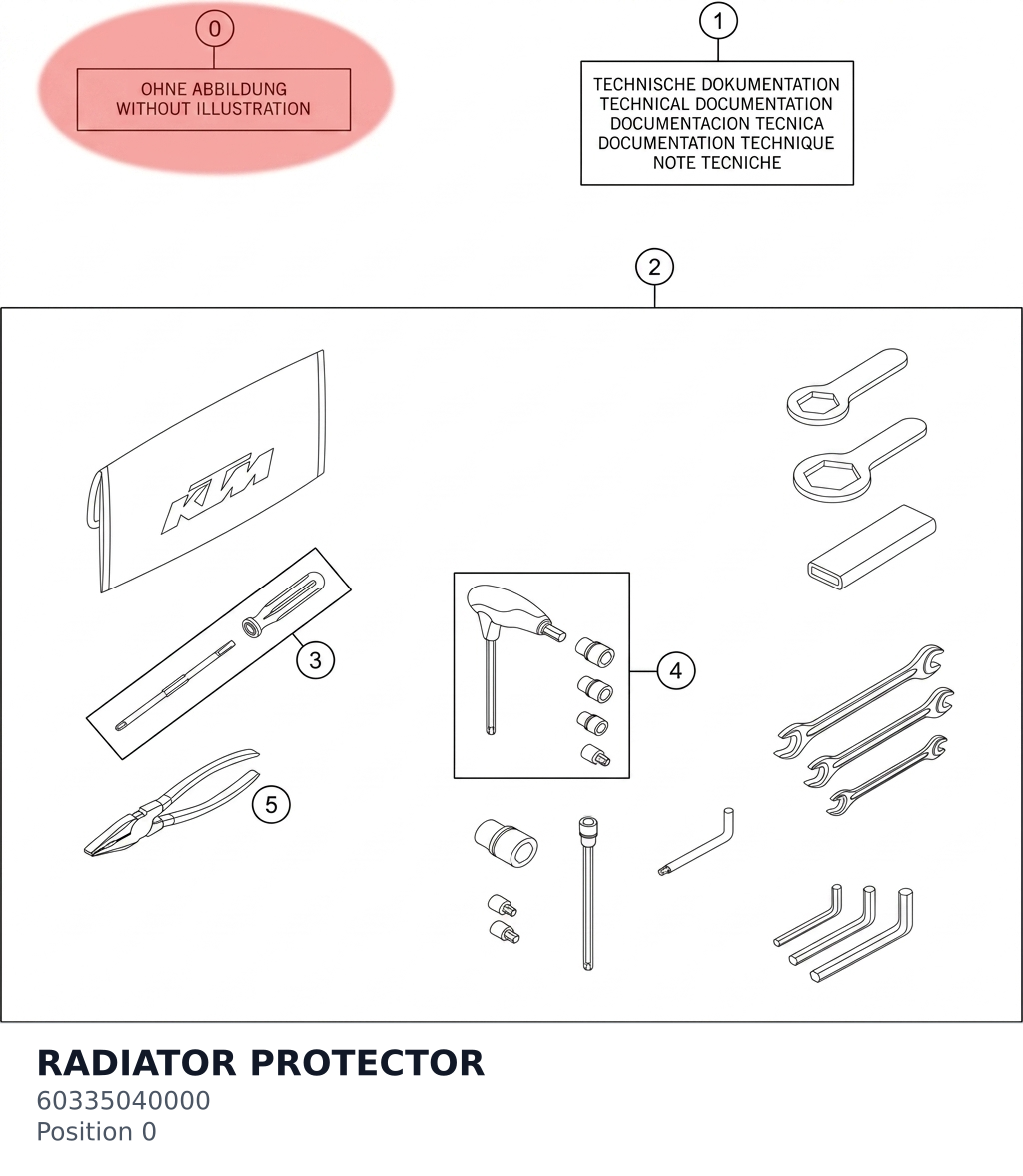 Diagram preview: RADIATOR PROTECTOR (60335040000)