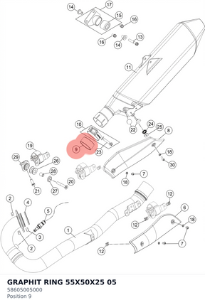 Diagram preview: GRAPHIT RING 55X50X25       05 (58605005000)