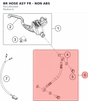 Diagram preview: BR HOSE ASY FR - NON ABS (93113012044)
