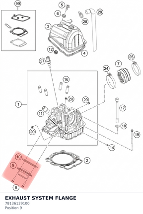 Diagram preview: EXHAUST SYSTEM FLANGE (78136139100)
