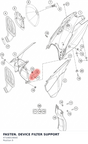 Diagram preview: FASTEN. DEVICE FILTER SUPPORT (47106019000)