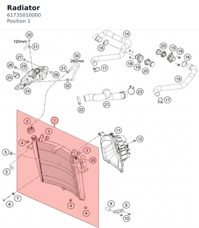 Diagram preview: Radiator (61735010000)